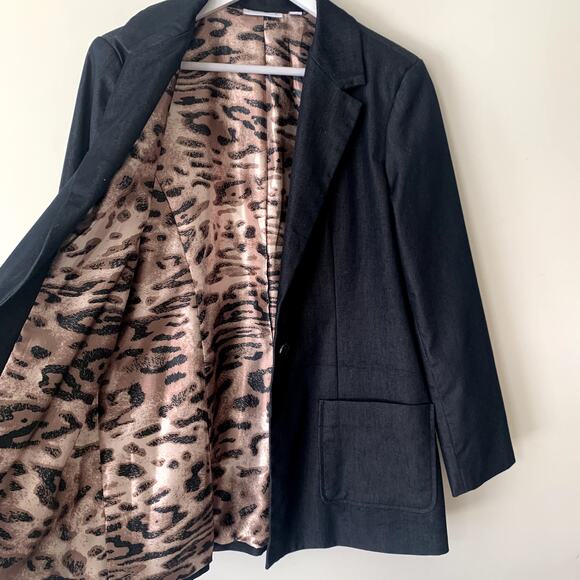 Susan Graver Blazer Longline Size M Jacket Coat Gray Career Suiting Business - Picture 2 of 5